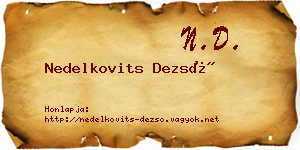 Nedelkovits Dezső névjegykártya