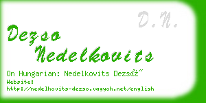 dezso nedelkovits business card